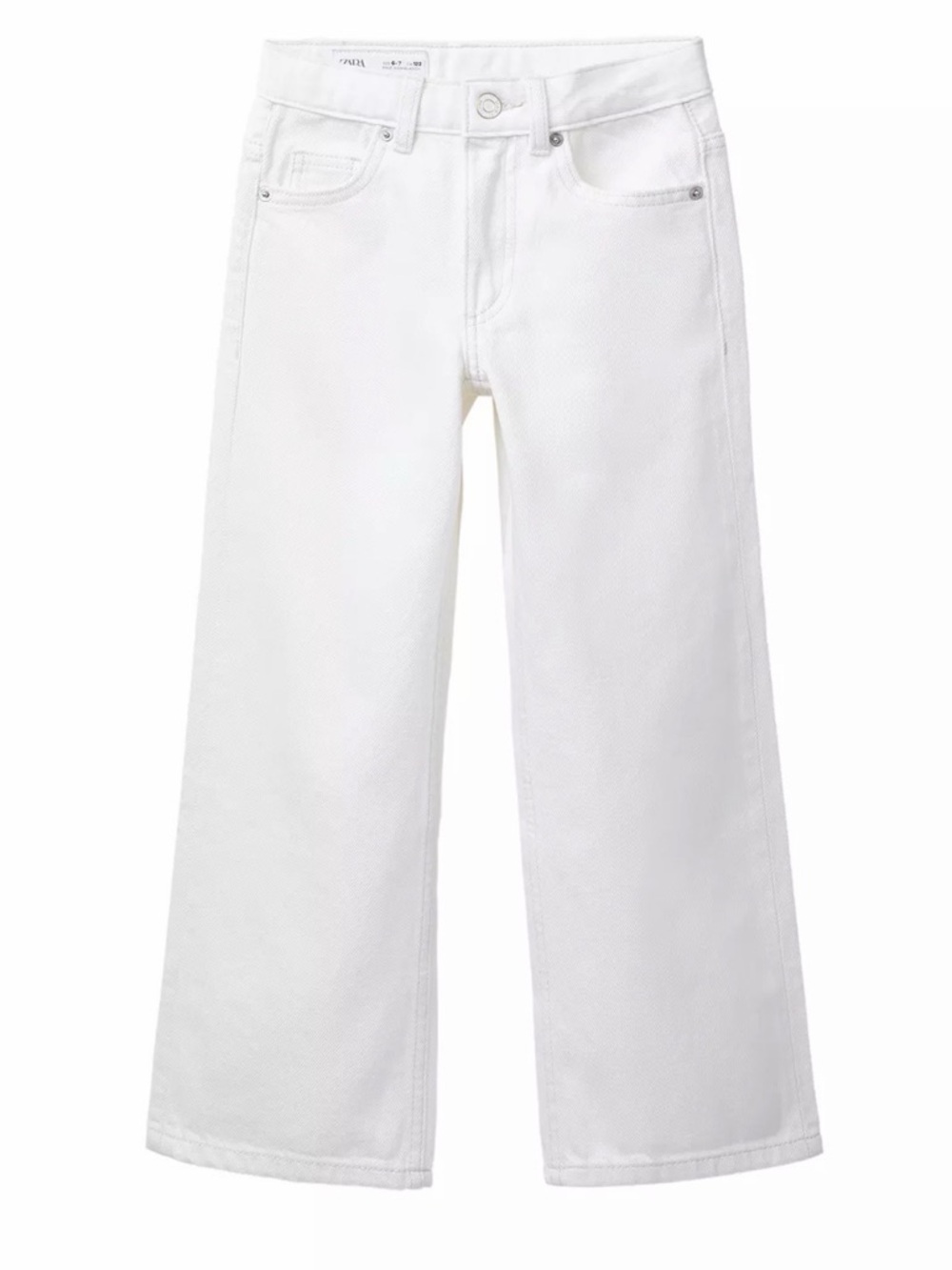 Zara girls White High-Rise Jeans 12-13yr
